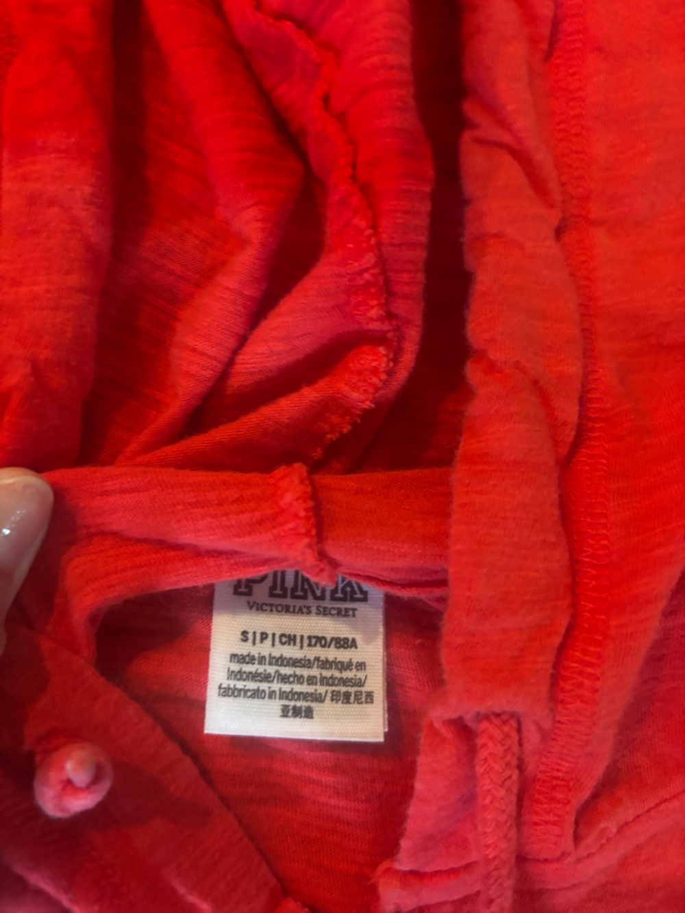 PINK Victoria's Secret Bright Red Pullover Hoodie